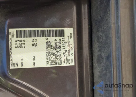 2015 Nissan Altima 2.5 Sv из США, поврежденный, VIN 1N4AL3AP8FC154011